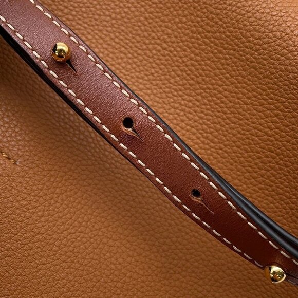 LOEWE Gate bucket Shoulder Bag Leather Brown - Picture 9 of 14